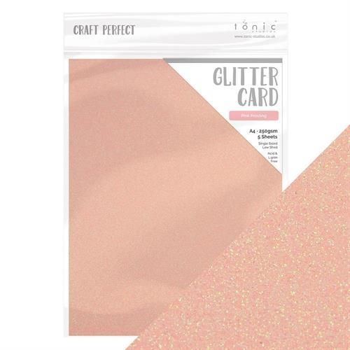 Craft Perfect Glitter karton Pink Frosting A4 250g